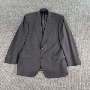 Euromoda Suit Jacket 46 R Gray Wool Herringbone Ermenegildo Zegna Bianco Italy